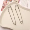 Thickened large safety pins for DIY jewelry making, bag chains, and clothing anti-lost accessories. - 100mm (5 pcs/Pack) / Silver