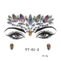 Face rhinestone stickers sparkly resin crystal gems for festival makeup party eye face jewels - Light Coffee (YT-1-02)