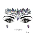 Crystal face gems temporary festival rhinestone sticker rhinestone brow makeup body art. - YT-1-03 AB Multicolor
