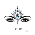 Detailansicht bunter Acryl Strass Gesichtssteine, Kristall Augenbrauen Aufkleber für Party Make-up. - YT-19