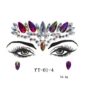Sparkling rhinestone face gems sticker festival crystal body jewels makeup party art decal. - Bright Red (YT-1-04)