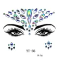 Face rhinestones festival crystal face gems temporary tattoo sticker for party makeup decor - YT-56