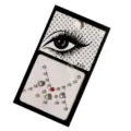 Gedetailleerd overzicht van strass gezichtsstickers, heldere acryl stenen voor oogmake-up. - ET-06-5