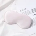 Pink silk sleep mask, soft and breathable satin eye mask for travel and resting use. - Lotus Pink