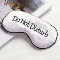 Pink Silk Sleep Eye Mask with Do Not Disturb Embroidery, Soft Travel Nap Blindfold Cover - Light Purple