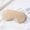 Champagne silk sleep mask, soft breathable mulberry silk eye mask with adjustable strap. - Champagne Gold