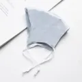 Γαλάζια Μεταξωτή μάσκα προσώπου 3D αναπνεύσιμη πλενόμενη μάσκα πάγου με ρυθμιζόμενους ιμάντες - Ασημί