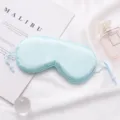 Adjustable ear strap silk sleep mask for travel and nap, comfortable shading eye mask - Fresh Green