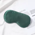 Donkergroene zijden slaapmasker, zachte moerbeizijde oogmasker met verstelbare band voor reizen. - Trend Groen
