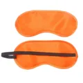 Mascherina per occhi in raso arancione comoda maschera per dormire sonnellino viaggio - Arancione