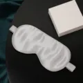 Masque de sommeil en soie douce, cache yeux confortable en mûre soie avec bande élastique. - Gris Argent