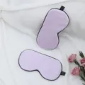 Masque de sommeil en pure soie de mûrier respirant occultant pour repos confortable. - Lavande