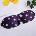 3D contoured sleep mask with cute white star pattern, breathable shading eye mask for travel. - Basic Little Stars / 3D Eye Mask