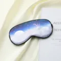 Starry deer silk sleep eye mask with adjustable strap for comfortable night rest shading. - Starry Sky - Dreamland Elk / OPP Bag and Paper Card Packaging