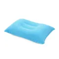 Blaues aufblasbares Reisekissen, weiche Beflockung, bequeme Nackenstütze für Outdoor Camping. - Quadratisches Kissen Himmelblau