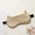 Silk Cat Sleep Mask Cute Animal Shading Travel Blindfold Soft Eye Patch for Nap 1pc - Luxury Gold