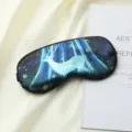 Silky sleep eye mask with starry sky deer pattern, comfortable shading for night sleeping. - Starry Sky - Lucky Elk