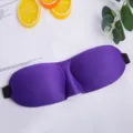 Purple 3D contour sleep mask, comfortable breathable memory sponge shading eye mask for travel. - Basic Style / Purple
