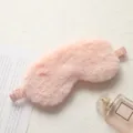 Mascherina per dormire in peluche rosa morbida maschera oscurante per riposo perfetto. - Arancione Corallo