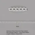 Silver aluminum chain strap for shoulder cross body bags DIY metal purse chain accessory - 6mm Curb Chain / Electroplated Silver