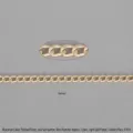 gold aluminum chain strap replacement 6x4mm diy metal bag chain accessories wholesale - 6mm Curb Chain / Electroplated Light Gold