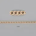 Catena in alluminio dorato per borsa 11x8mm accessorio fai da te per borsa a mano - Catena Cordata 11mm / Oro Chiaro Galvanizzato