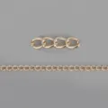 Catena torsata in alluminio dorato 9x6mm filo 1.4mm 5m lungo accessorio borsa DIY - Catena Torta 9mm / Oro Chiaro Galvanizzato