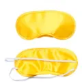 Yellow satin sleep mask for travel and sleeping, soft shading eye mask with comfortable elastic band. - Polyester Yellow
