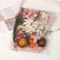 Trockenblumen Set bunt gemischter DIY Blumenstrauß handgefertigtes Bastelzubehör. - Rosa Serie / Eine Tasche