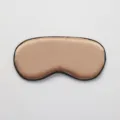 Masque de sommeil en satin champagne, cache-yeux uni et lissé pour nuits calmes et voyages. - Champagne