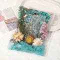 Bunte Trockenblumen DIY konservierte Blumen Materialpackung handgefertigte Dekorationen - Fester Hellblauer Stil / Eine Tasche