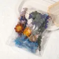 Trockenblumen Mischung Materialpackung im Beutel, bunte DIY Bastel Blumen Zubehoer. - Festes Dunkelblau / Eine Tasche