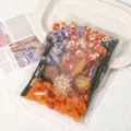 Bunte getrocknete Blumen DIY konservierte Blumen Materialpackung handgefertigtes Zubehör - Fester Orangefarbener Stil / Eine Tasche