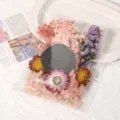 Bunte Trockenblumen Packung für DIY Blumensträuße handgefertigte konservierte Bastelmaterialien. - Fester Hellrosa Stil / Eine Tasche
