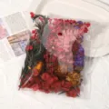Farbige Trockenblumen DIY konservierte Blumen Materialpackung für Basteldekoration - Festes Rot-Lila / Eine Tasche
