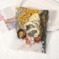 Trockenblumen Strauß DIY konservierte Blumen gemischte Farbe Materialpackung für Handwerk - Festes Gelb / Eine Tasche