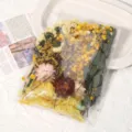 Getrocknete Blumen Strauch DIY konservierte Blumen gemischte Farbe Handwerk Zubehör - Festes Gelbgrün / Eine Tasche