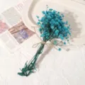 Blauer getrockneter Schleierkraut Blumenstrauß mit Juteband für DIY Basteln und Heimdekoration. - Blaues Schleierkraut / Eine Tasche