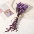 Lila getrockneter Blumenstrauß für DIY-Handwerk und Heimdekoration Ästhetik-Materialpaket - Hellviolettes Schleierkraut / Eine Tasche