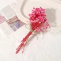 Rosa getrocknetes Schleierkraut Blumenstrauß, perfekt für Heimdeko und DIY Basteln. - Rosa Schleierkraut / Eine Tasche