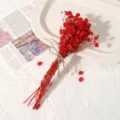 Roter Schleierkraut Trockenblumenstrauss DIY Handwerk Heimtextil Blumen Material - Rotes Schleierkraut / Eine Tasche