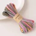 Colorful core-spun cotton woven cord DIY handmade ribbon string for craft and clothing accessories - Rose Orange Series