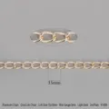 Tracolla di ricambio in catena di alluminio dorato, catena per borsa in metallo 15x10mm. - Catena Torta 15mm / Oro Chiaro Galvanizzato