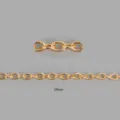 Catena in alluminio dorato O-Chain tracolla borsa fai da te ricambio 10x7mm 3m - Catena O 10mm / Oro Chiaro Galvanizzato