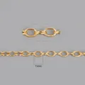 Catena in alluminio dorato O-chain accessorio di ricambio per borsa fai da te 15x11mm 3m - Catena O da 15mm / Oro Scuro Galvanizzato