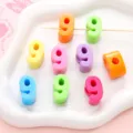 Colorful acrylic number 9 loose beads diy jewelry accessories for bracelet necklace crafts 50pcs - 9 - 5 Pcs/Pack