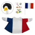 Goose national flag costume wig sticker set 2026 World Cup creative polyester apparel - France