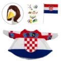 Outdoor lawn porch goose national flag apparel wig sticker set 2026 World Cup polyester kit - Croatia