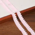 Rosa Pom-Pom Borte Fransen Band Spitze für Kleidung Nähen DIY Handwerk Dekoration Zubehör - 1cmx5m / Hellrosa