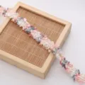 Multicolor polyester tweed fringe trim lace ribbon for DIY clothing accessories sewing decor - Moss Grey